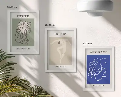 Henri Matisse Pastellillustrationen Bilderset mit Rahmen