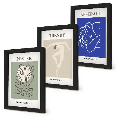 Henri Matisse Pastellillustrationen Bilderset mit Rahmen