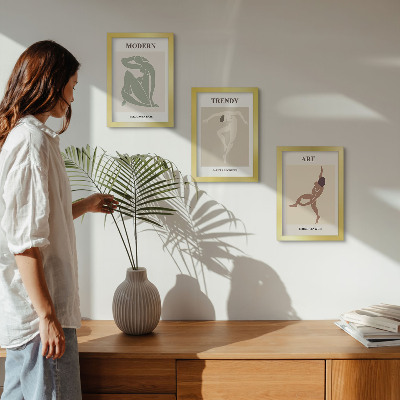 Fotowand Stilvolle Charaktere in minimalistischen Farbtönen
