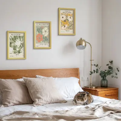 Blumenmotive aus verschiedenen Städten der Welt bilderset mit rahmen