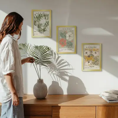 Blumenmotive aus verschiedenen Städten der Welt bilderset mit rahmen