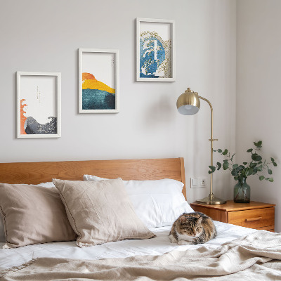 Bilderwand Wellen im japanischen Grafikstil