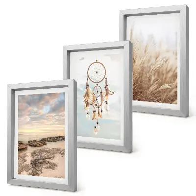 Fotowand mit Meerblick, Wolken, Traumfänger und Gras