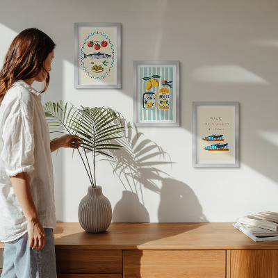 Bilderwand Italienische Aromen und Lebensart in farbenfrohen Bildern