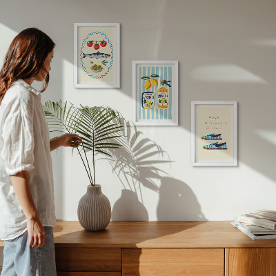 Bilderwand Italienische Aromen und Lebensart in farbenfrohen Bildern