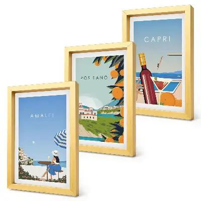 Fotowand mit Urlaubsansichten von Amalfi, Positano und Capri