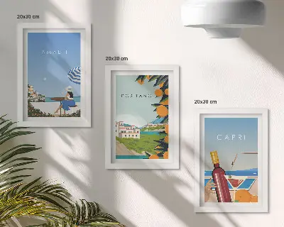 Fotowand mit Urlaubsansichten von Amalfi, Positano und Capri