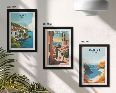 Fotowand Malerische Landschaften im Retro-Stil