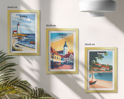 Bilderwand Ansichten der polnischen Städte Ustka Tarnów Sopot