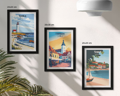 Bilderwand Ansichten der polnischen Städte Ustka Tarnów Sopot