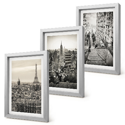 Fotowand Stadtansichten von Paris und New York sowie eine charmante Treppe