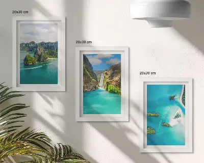 Fotowand mit tropischen Landschaften, Inseln und türkisfarbenem Wasser