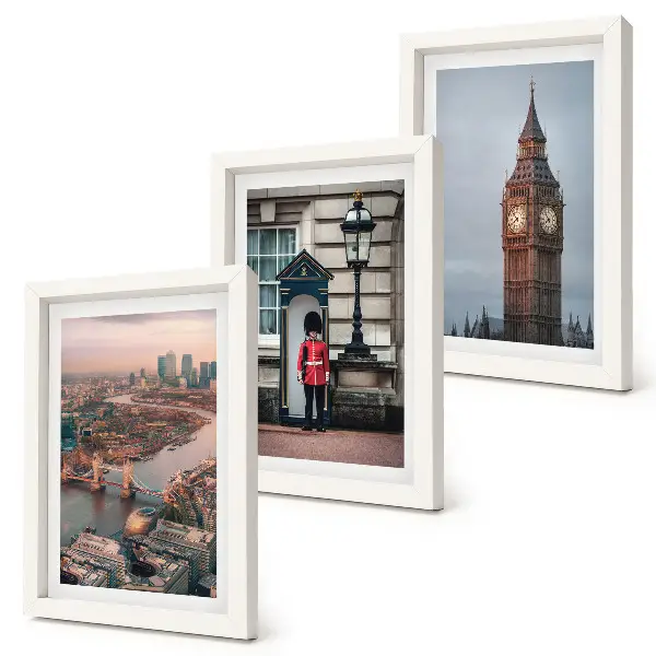 Bilderwand Ansichten von London mit der Tower Bridge und dem Big Ben