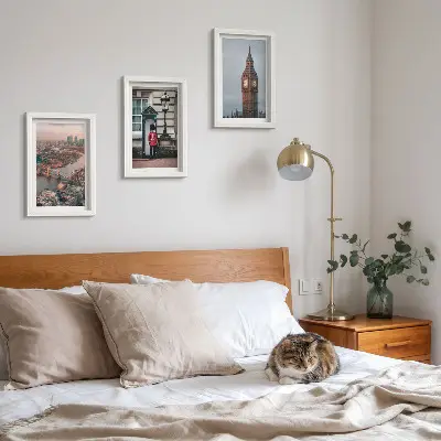 Bilderwand Ansichten von London mit der Tower Bridge und dem Big Ben