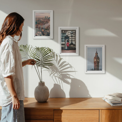 Bilderwand Ansichten von London mit der Brücke und dem Big Ben-Wächter