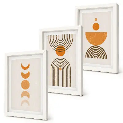 Bilderwand in boho minimalistischem Design