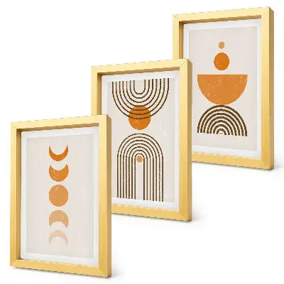 Bilderwand in boho minimalistischem Design