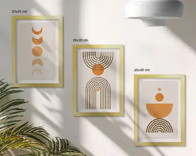 Bilderwand in boho minimalistischem Design