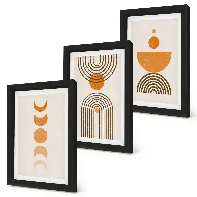 Bilderwand in boho minimalistischem Design