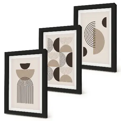 Bilderwand mit abstrakten geometrischen Minimalismus-Mustern