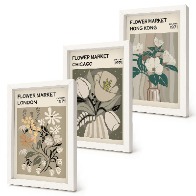 Fotowand Blumenmärkte in London, Chicago und Hongkong