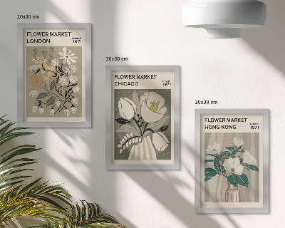 Fotowand Blumenmärkte in London, Chicago und Hongkong