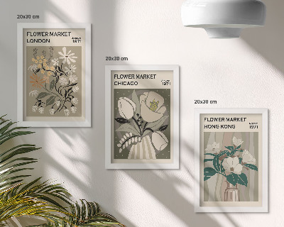 Fotowand Blumenmärkte in London, Chicago und Hongkong