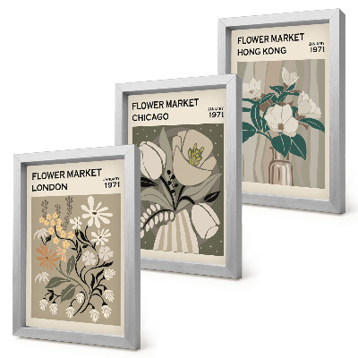 Fotowand Blumenmärkte in London, Chicago und Hongkong