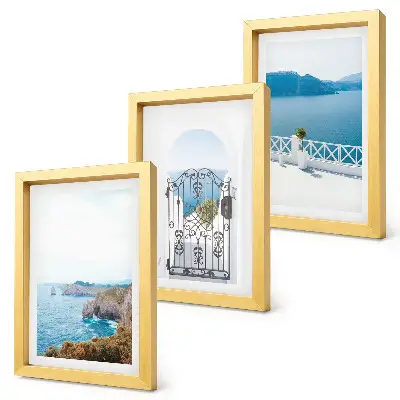 Bilderwand mit Meerblick und griechischer Architektur
