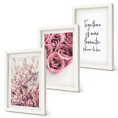 Fototapete mit Blumen, Rosensträußen und handschriftlicher Inschrift