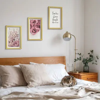 Fototapete mit Blumen, Rosensträußen und handschriftlicher Inschrift