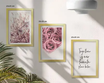 Fototapete mit Blumen, Rosensträußen und handschriftlicher Inschrift