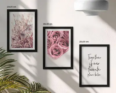 Fototapete mit Blumen, Rosensträußen und handschriftlicher Inschrift