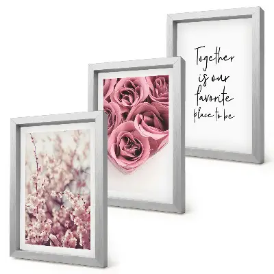 Fototapete mit Blumen, Rosensträußen und handschriftlicher Inschrift