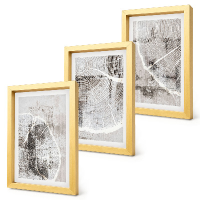 Bilderwand Holzmaserungen in Grau- und Weißtönen