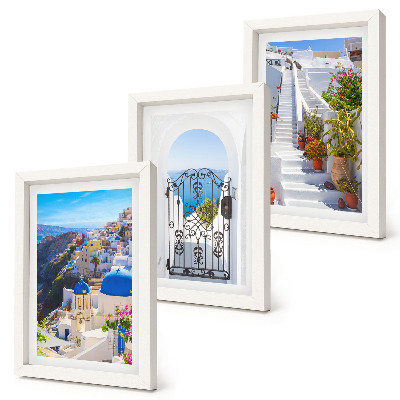 Bilderwand Ansichten der griechischen Architektur von Oia auf Santorin