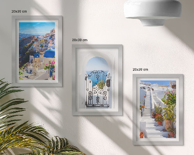 Bilderwand Ansichten der griechischen Architektur von Oia auf Santorin