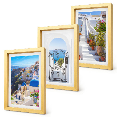 Bilderwand Ansichten der griechischen Architektur von Oia auf Santorin