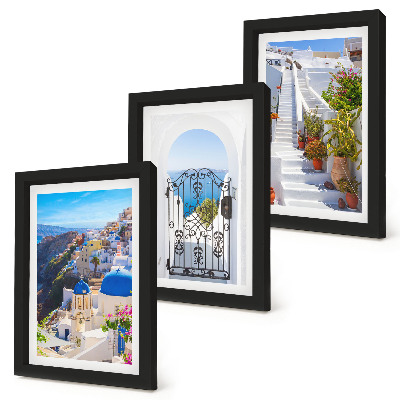 Bilderwand Ansichten der griechischen Architektur von Oia auf Santorin