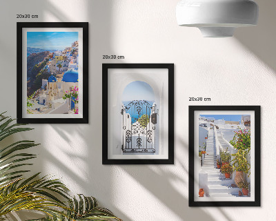 Bilderwand Ansichten der griechischen Architektur von Oia auf Santorin