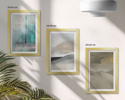 Bilderwand Gemalte abstrakte minimalistische Dekorationen
