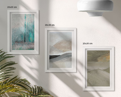 Bilderwand Gemalte abstrakte minimalistische Dekorationen