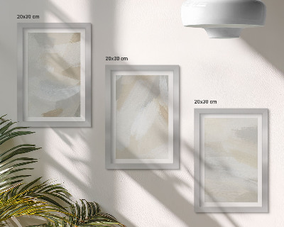 Bilderwand Abstrakter heller Hintergrund mit feinen Pinselstrichen