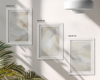 Bilderwand Abstrakter heller Hintergrund mit feinen Pinselstrichen
