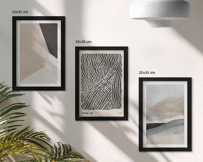 Bilderwand Abstrakte Muster in Beige- und Grautönen
