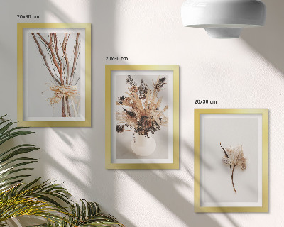 Bilderset mit rahmen Blumen und Zweige im minimalistischen Naturstil