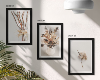 Bilderset mit rahmen Blumen und Zweige im minimalistischen Naturstil