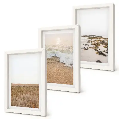 Bilderwand mit Motiv Strand mit Wellen und Kieselsteinen im Sommer