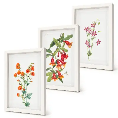 Fotowand mit Vintage-Retro-Blumenmalerei