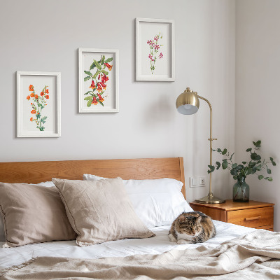Fotowand Vintage-Retro-Blumenmalerei